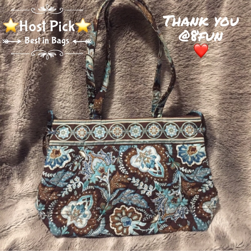 Vera Bradley Java Blue Shoulder Bag - Picture 1 of 6